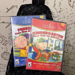 Caillou PC CD-ROM Set English Spanish French Preschool-K Activities Educational